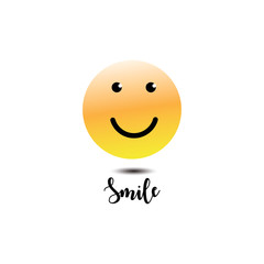 Smile Emoticon Logo Vector Template Design