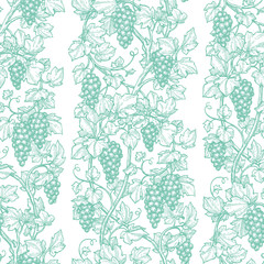 Seamless pattern with grape vine.