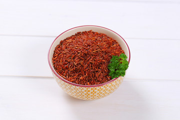 bowl of red rice