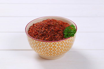 bowl of red rice