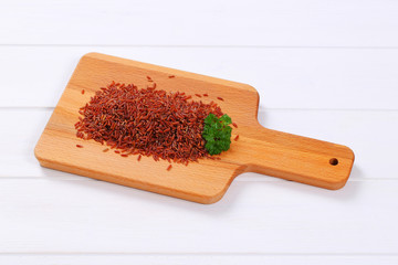 pile of red rice