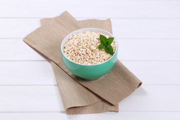 bowl of puffed buckwheat