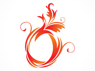 abstract artistic creative orange floral