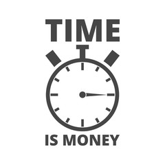 Fototapeta na wymiar Time is money, Time Out icon