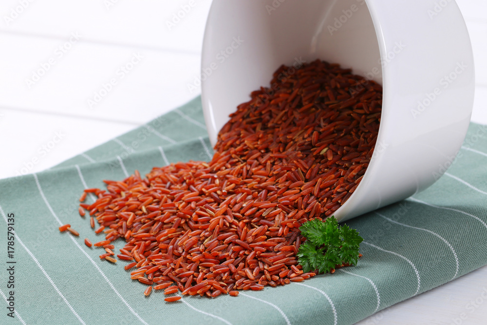 Wall mural bowl of red rice