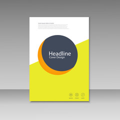 Abstract triangle line brochure cover design. A4 size template