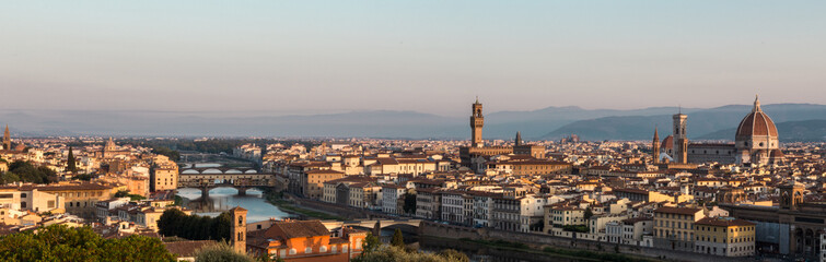 Fototapeta na wymiar Panoramic view Florence from Piazzale Michelangelo