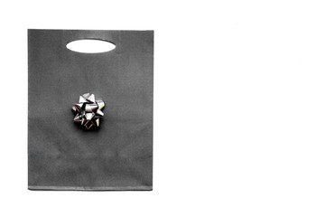 Obraz premium shopping bags for buying christmas and new year 2018 gifts on white background top view copyspace