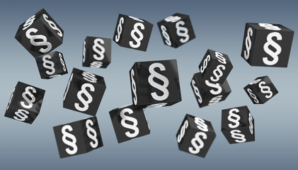 3D rendering isolated law cubes