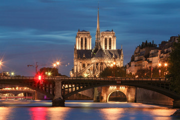 Fototapeta na wymiar The Notre Dame Cathedral , Paris, France.