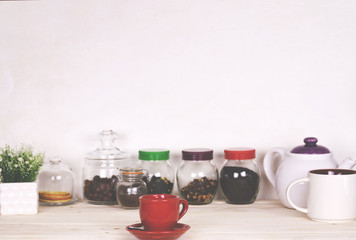 Capacity of tea on the kitchen table