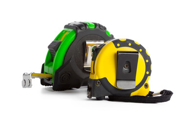 Fototapeta premium Tape measure on white background