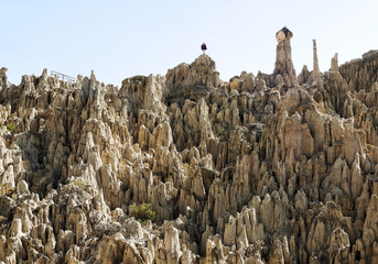 Moon Valley geological formations, La Paz cliffs, Bolivia