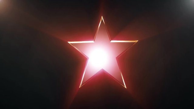 black star rotating animation 3d background seamless loop - New quality vintage universal motion dynamic animated colorful joyful holiday music video footage
