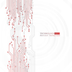 Vector circuit board illustration. Abstract technology