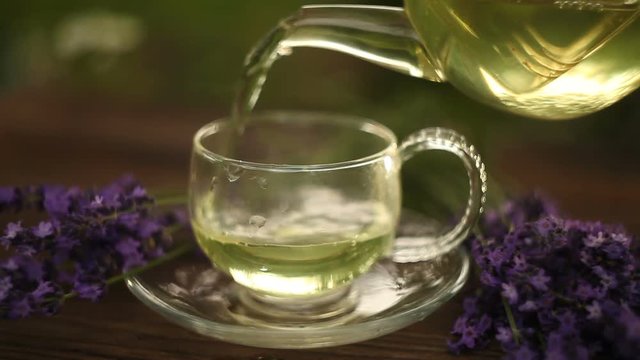 green tea in  beautiful cup