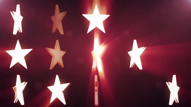 star wall random moving fading animation 3d background seamless loop - New quality vintage universal motion dynamic animated colorful joyful holiday music video footage
