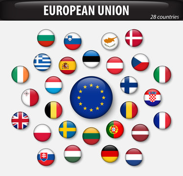 Flags of European Union and members