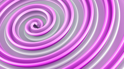 Pink twisted 3D shape abstract rendering