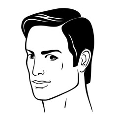 Man hairstyle head
