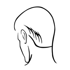 Man hairstyle head set