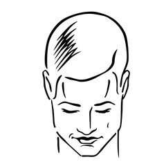 Man hairstyle head