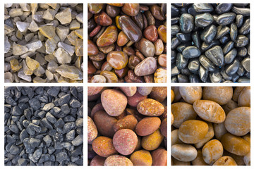 color marble textures, mosaic tiles collage