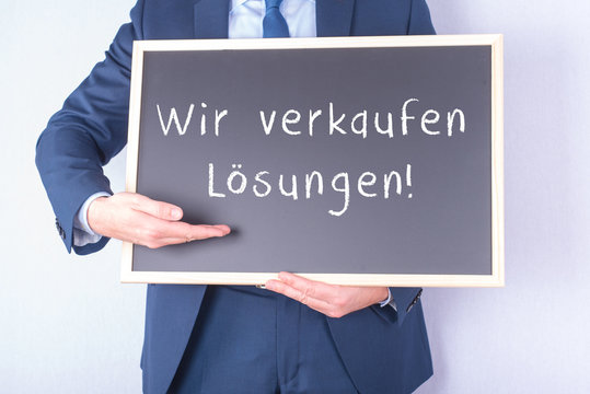 Wir verkaufen Lösungen