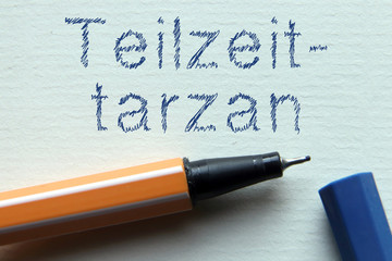 Fototapeta premium Jugendwort des Jahres - Teilzeittarzan