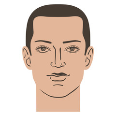 Man hairstyle head