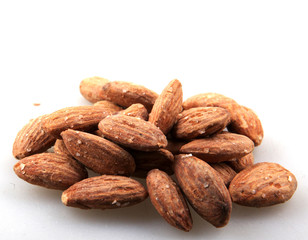 Almonds isolated on white
