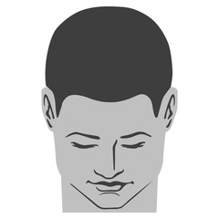 Man hairstyle head