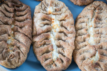 Karealian pies, traditional pasties or pirogs from the region of Karelia