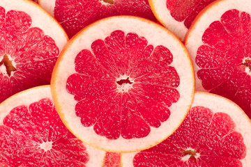 Grapefruit slices background