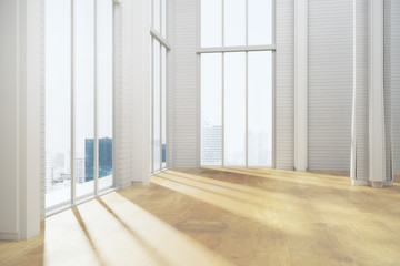 Unfurnished light room interior