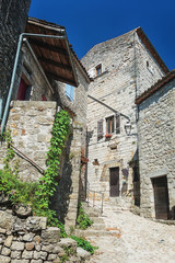 Impression of the village Balazuc  in the Ardeche region of France