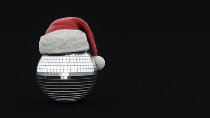 disco ball. concept Merry Christmas 3D rendering