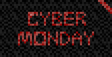 Cyber Monday banner. Day of sale in online stores. 