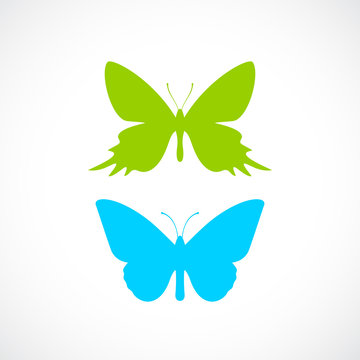 Butterfly vector silhouette icon