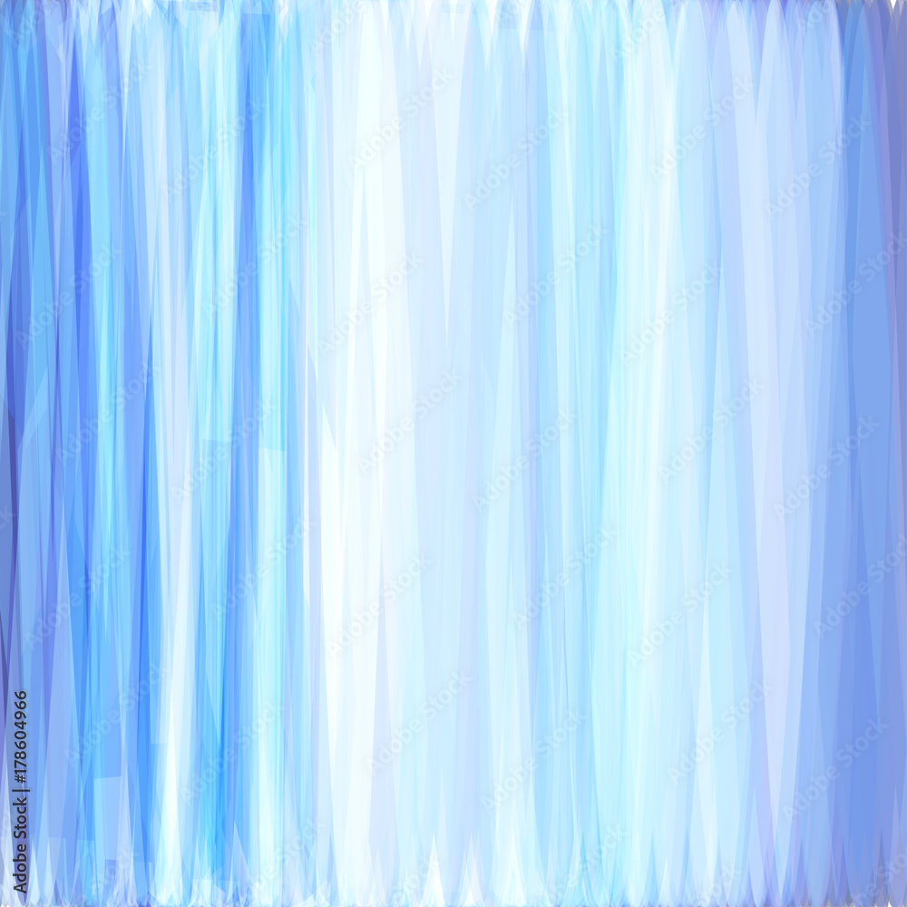 Poster Abstract paint texture with blue and white vertical stripes. Vector graphic pattern