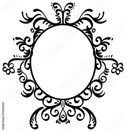 "Round Filigree Frame" Stock image and royalty-free vector files on