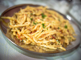 handmade pasta blur