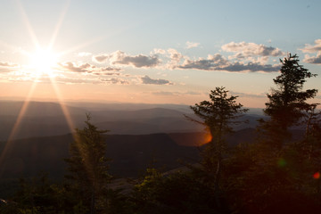 Sunset on a mountain