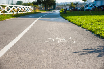 Bicycle lanes in park