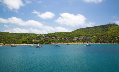 Antigua, Caribbean islands 2017. English Harbour view with Galeon beach