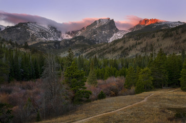 Sunrise in Rocky Mountain National Park Estes Park Colorado