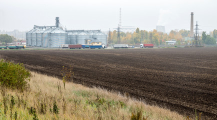 Elevator for grain storage. Grain dryer. Agricultural complex. .