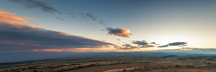 Sunset in the mountains.