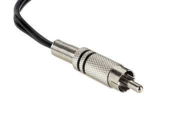 RCA plug isolated on white background