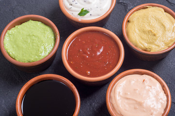 Set of sauces